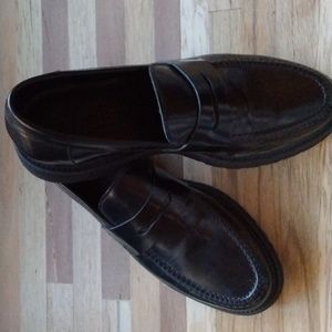 Emporio Armani Mens Black Leather Loafer